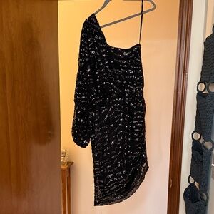 Elegant Black Sequin Dress